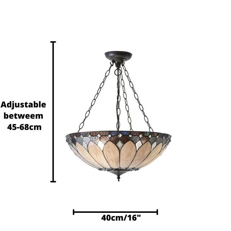 Lampada a soffitto Tiffany Invertita Brooklyn Media