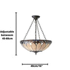 Lampada a soffitto Tiffany Invertita Brooklyn Media