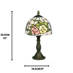 Lampada da comodino Oaks Tiffany Rosa e Gialla a Fiori