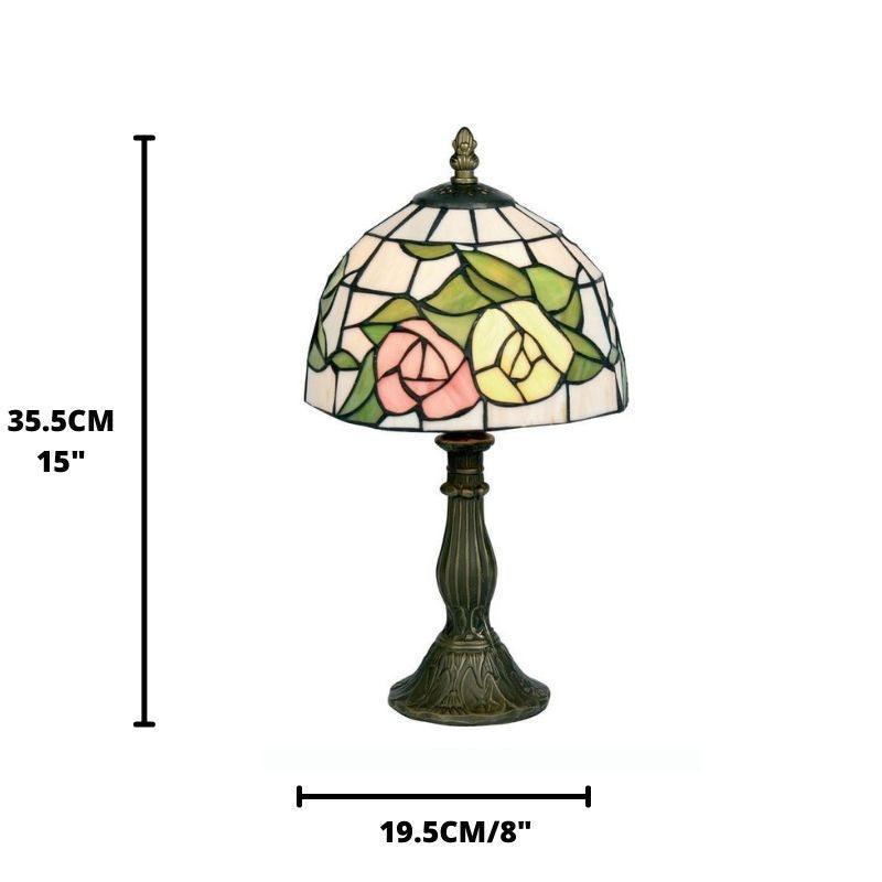 Lampada da comodino Oaks Tiffany Rosa e Gialla a Fiori