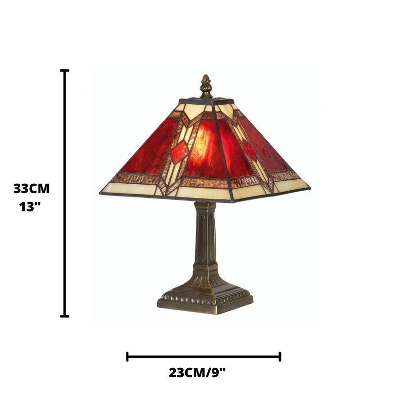 Lampada da Comodino Aztec Tiffany di Oaks Lighting