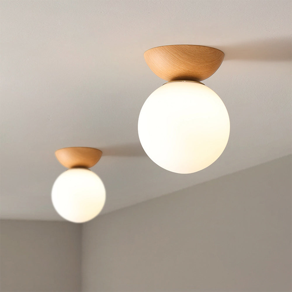 Pundo Lampada da soffitto – Vetro – Bianco – Ø16 cm – Minimalista