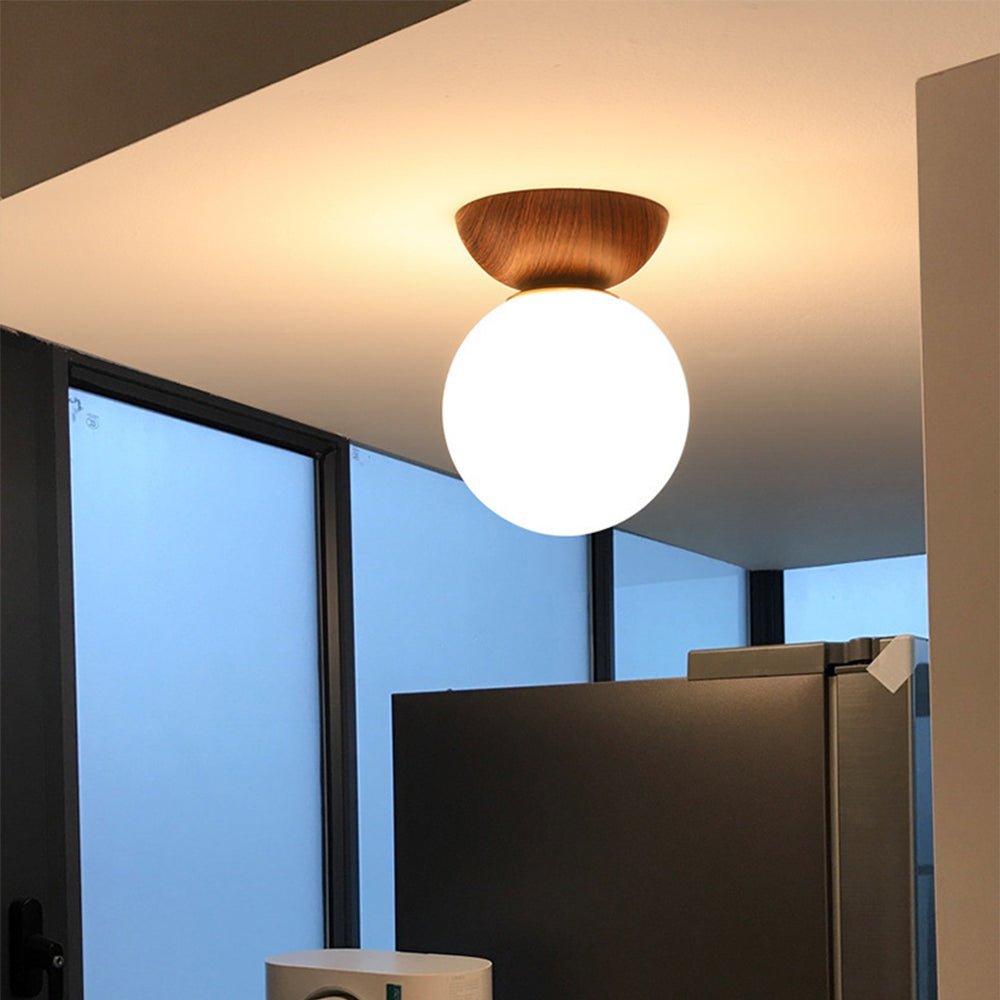 Pundo Lampada da soffitto – Vetro – Bianco – Ø16 cm – Minimalista