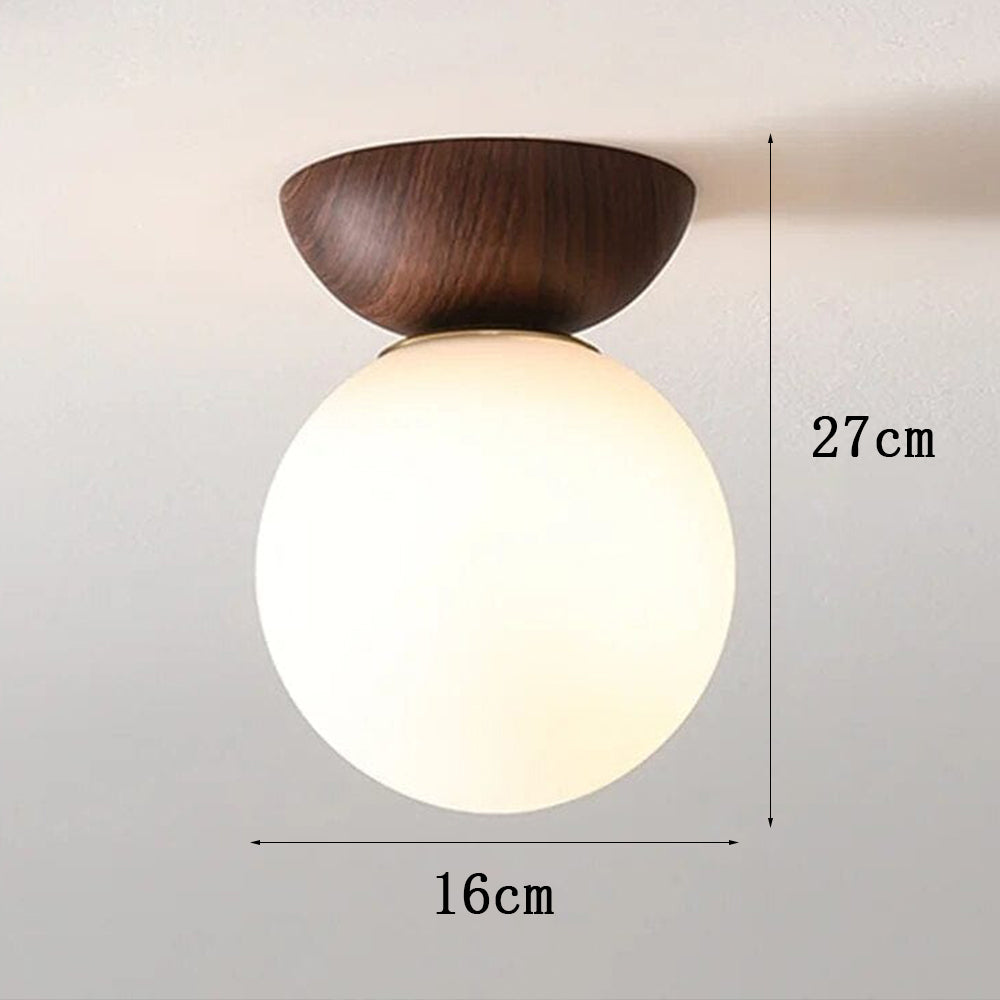 Pundo Lampada da soffitto – Vetro – Bianco – Ø16 cm – Minimalista