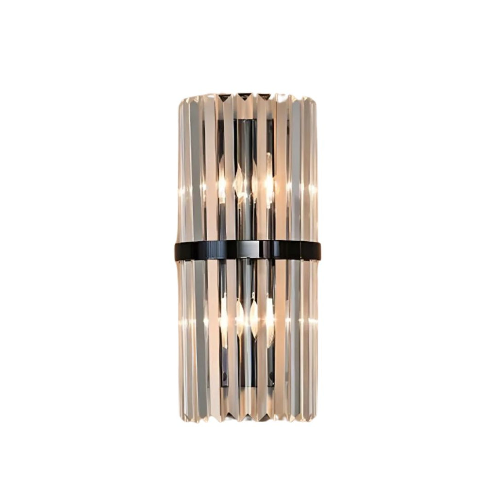 Lampada da Parete Quilron – Vetro Cristallo & Acciaio Inossidabile – Oro – 10-15 m² – Illuminazione Elegante per Interni Stilosi
