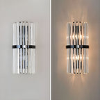 Lampada da Parete Quilron – Vetro Cristallo & Acciaio Inossidabile – Oro – 10-15 m² – Illuminazione Elegante per Interni Stilosi