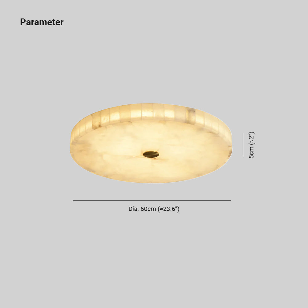Lampada da Soffitto Rotonda in Alabastro Delya