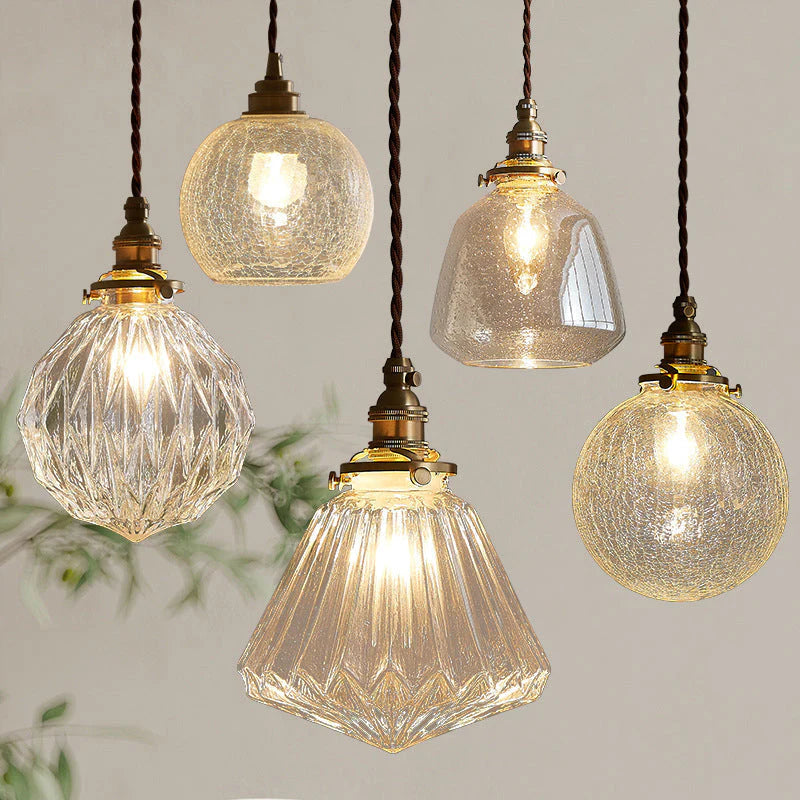 Lampada a Sospensione in Vetro di Cristallo Moderno Nordic