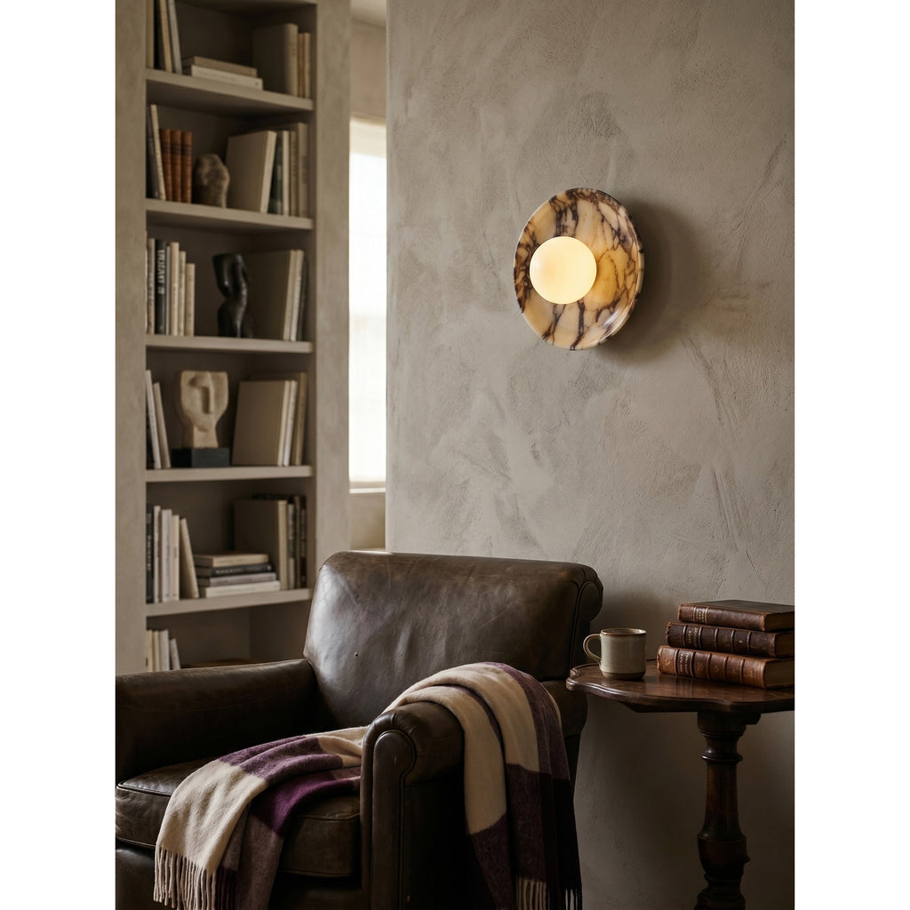 Lampada da Parete in Marmo Viola