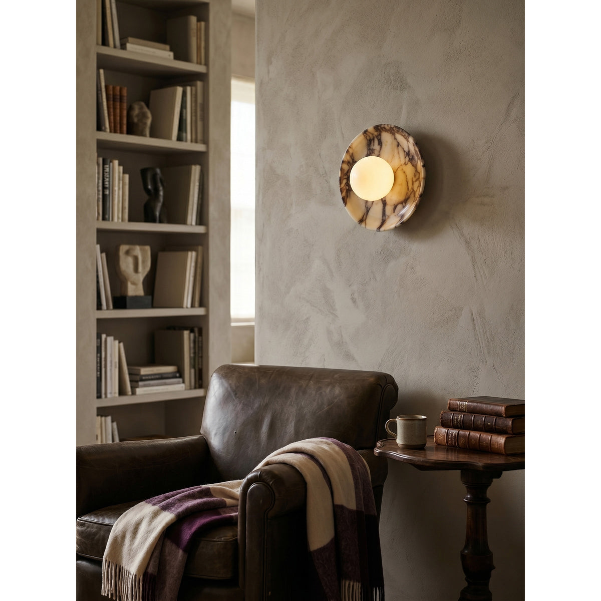 Lampada da Parete in Marmo Viola