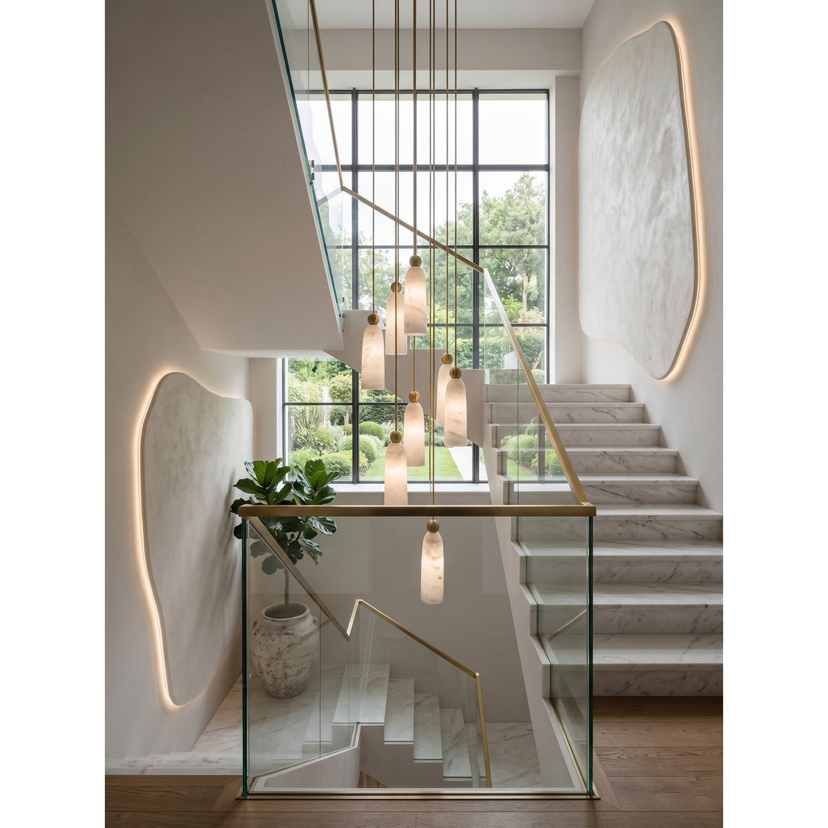 Lampadario in Alabastro Spagnolo