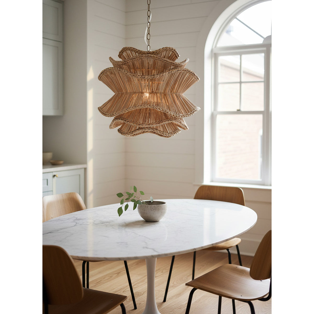 Lampadario in Rattan Alondra