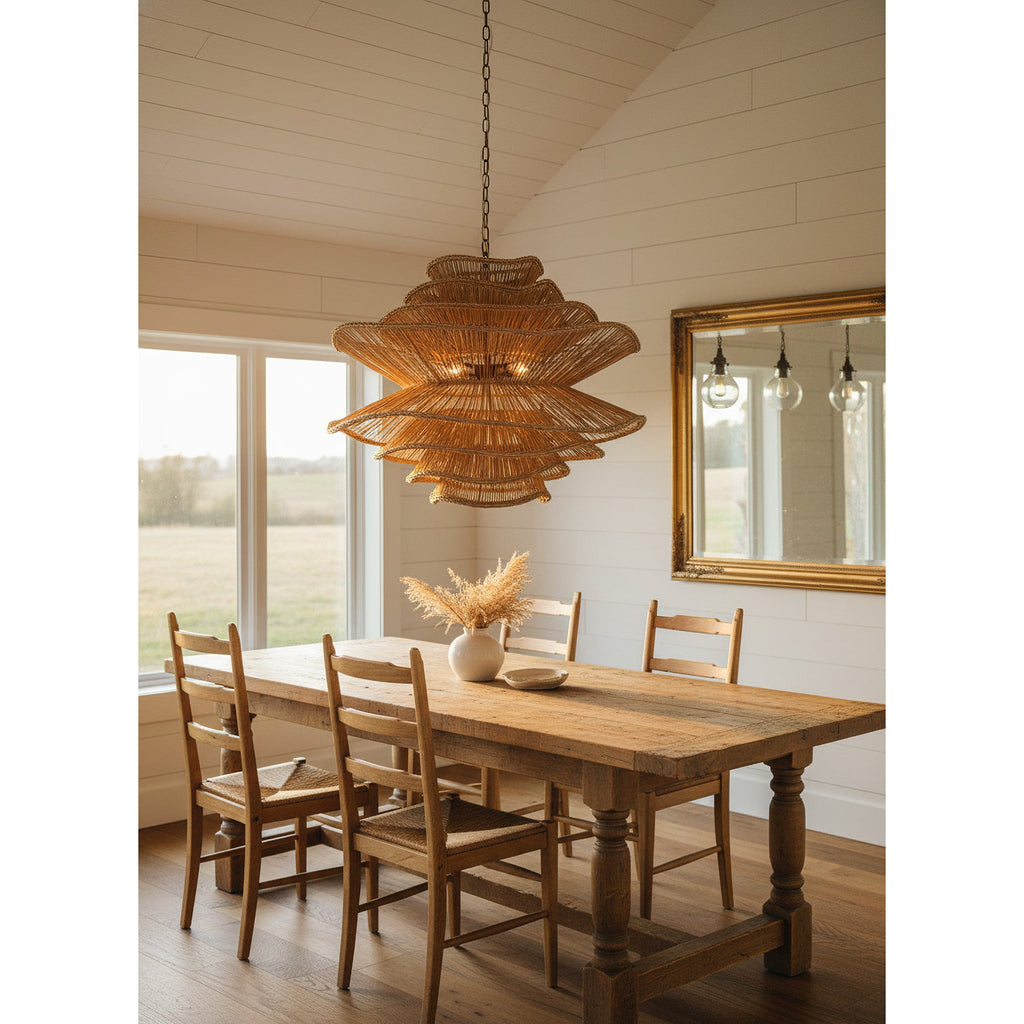 Lampadario in Rattan Alondra
