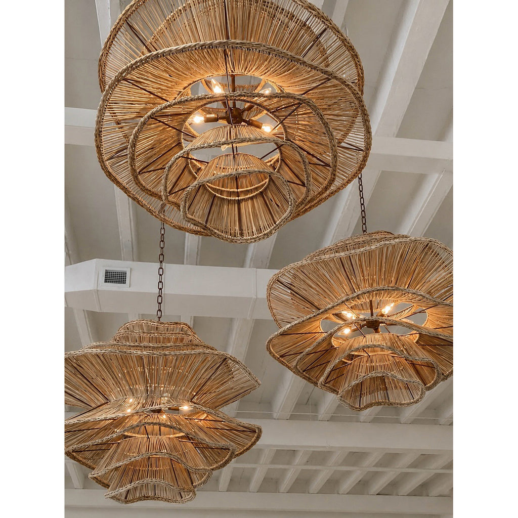 Lampadario in Rattan Alondra