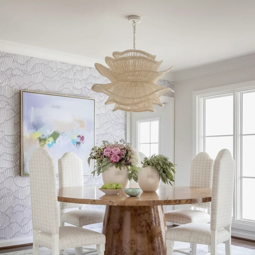 Lampadario in Rattan Alondra