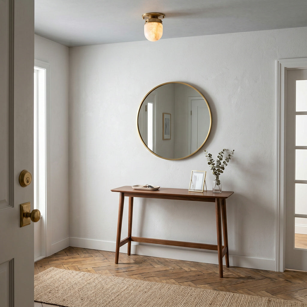 Lampada da soffitto in alabastro a forma di proiettile