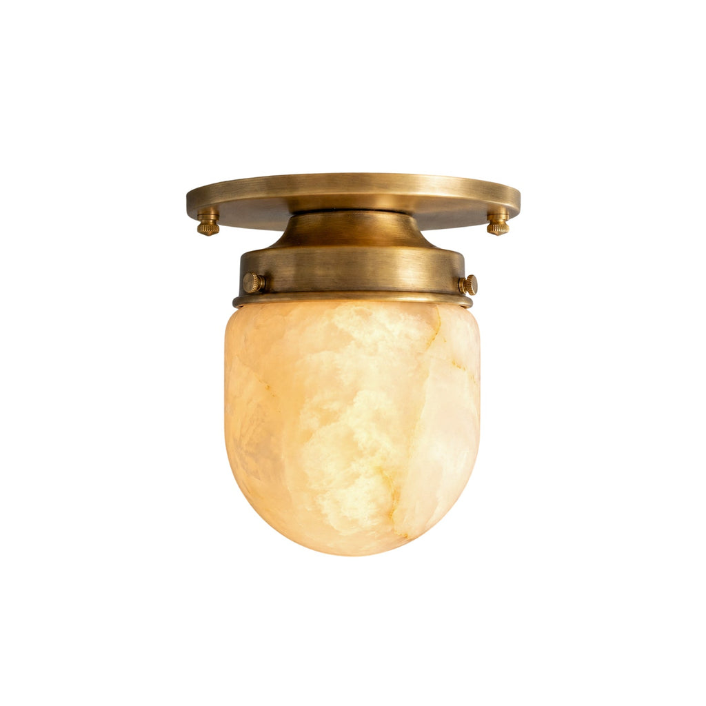 Lampada da soffitto in alabastro a forma di proiettile