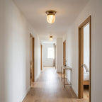 Lampada da soffitto in alabastro a forma di proiettile