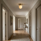 Lampada da soffitto in alabastro a forma di proiettile