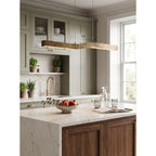 Lampadario Lineare in Ottone Camur