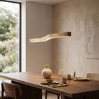 Lampadario Lineare in Ottone Camur