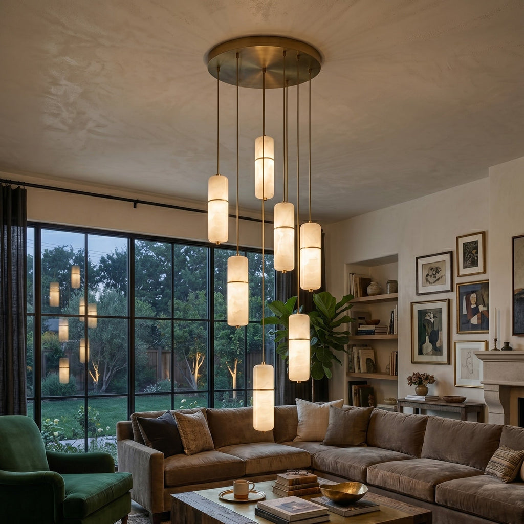 Lampadario Canella Alabastro