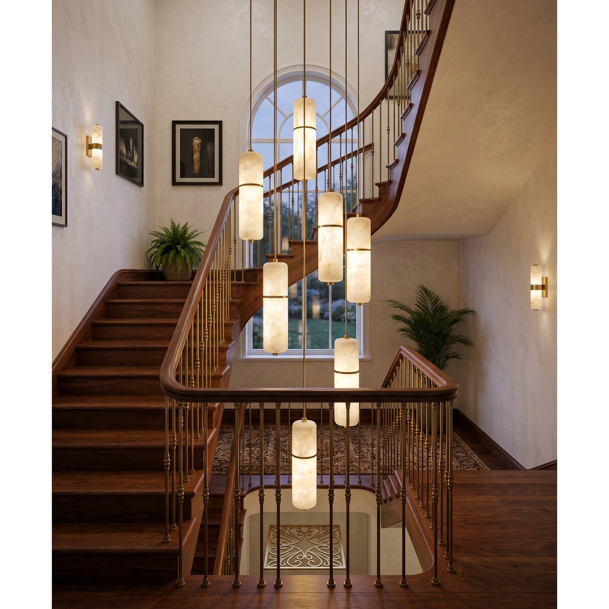 Lampadario Canella Alabastro