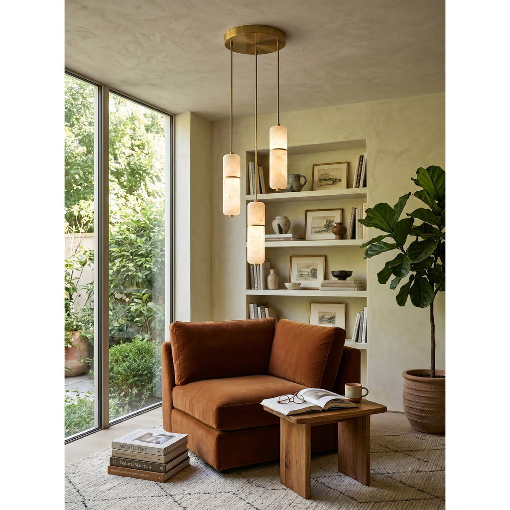 Lampadario Canella Alabastro