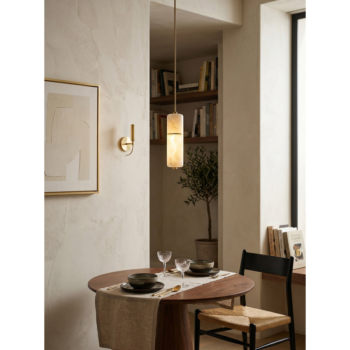 Lampadario Canella Alabastro
