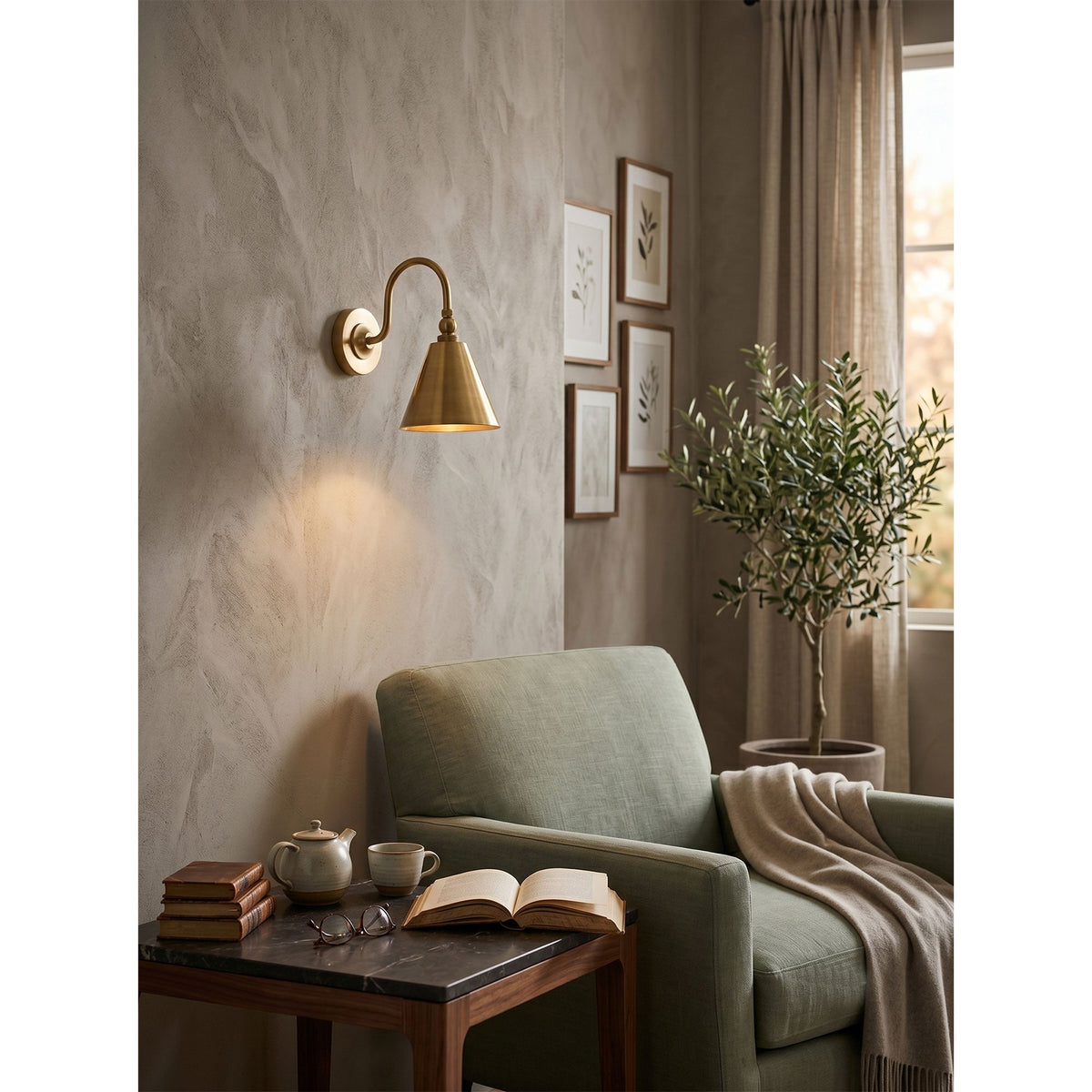 Applique da Parete in Ottone Forna