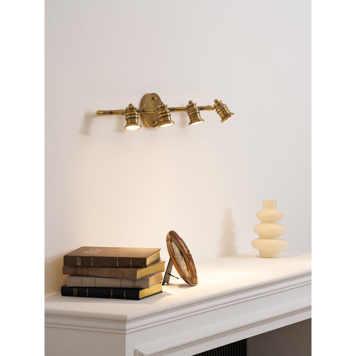 Lampada da Parete in Ottone Halophane