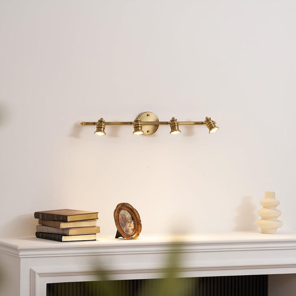 Lampada da Parete in Ottone Halophane