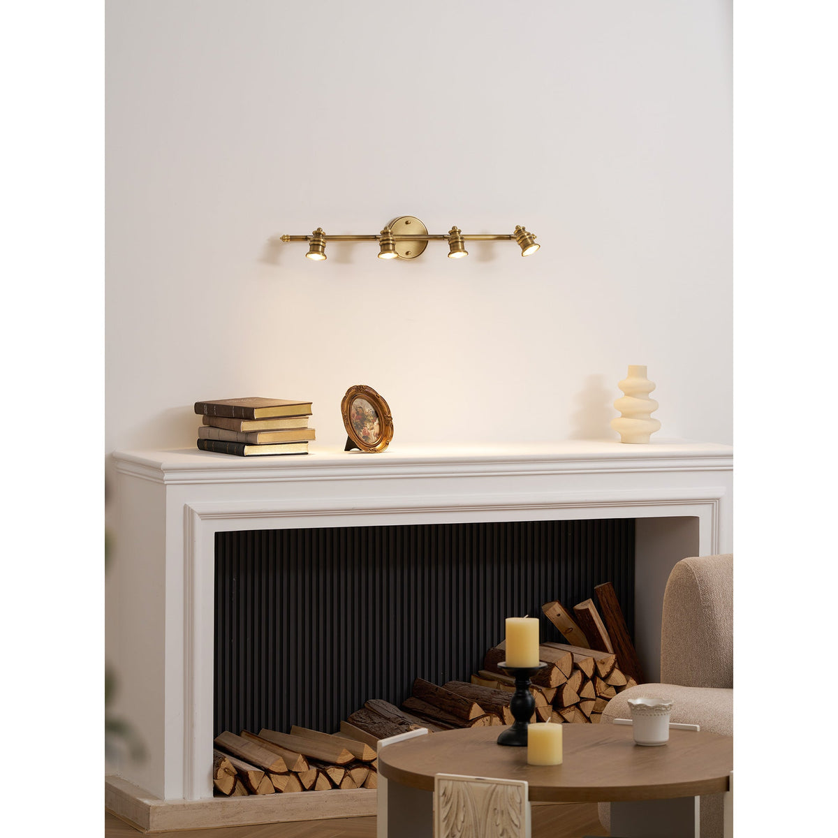 Lampada da Parete in Ottone Halophane