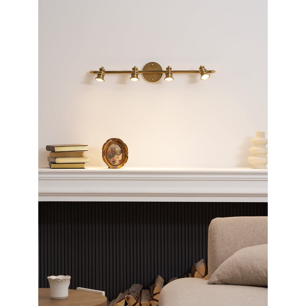 Lampada da Parete in Ottone Halophane