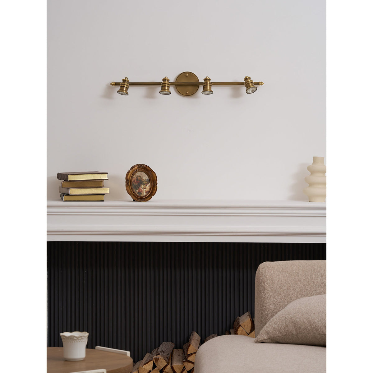 Lampada da Parete in Ottone Halophane
