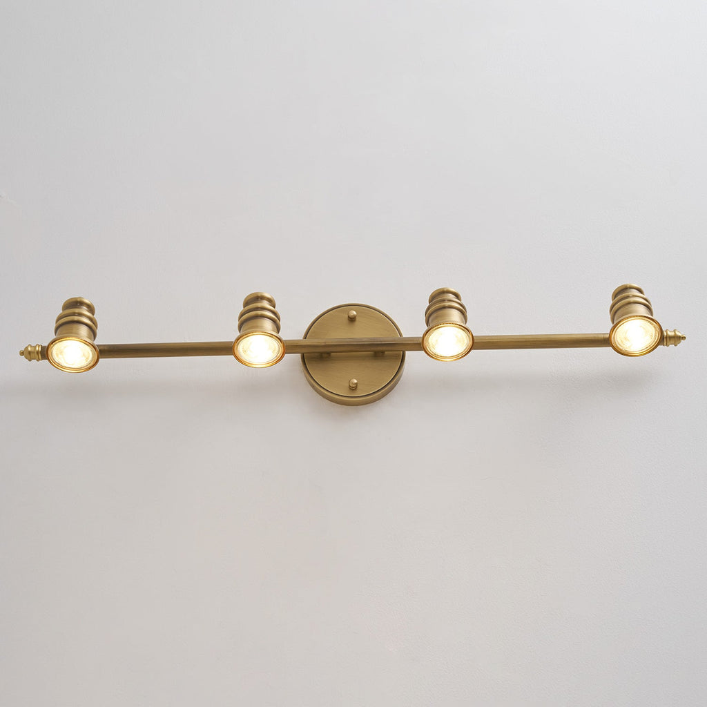 Lampada da Parete in Ottone Halophane