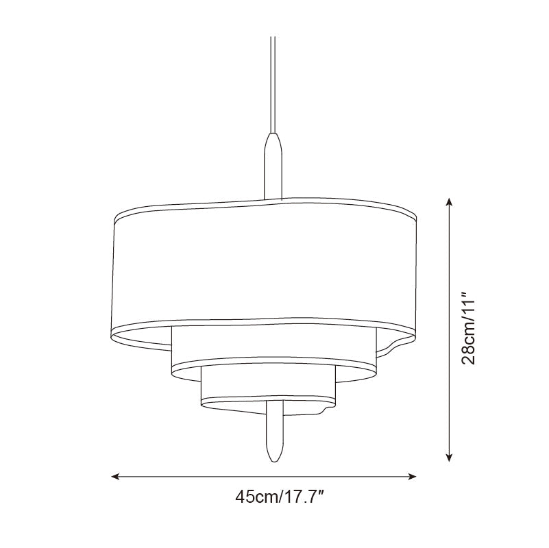 Lampada a sospensione in tessuto verde Ophel