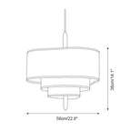 Lampada a sospensione in tessuto verde Ophel