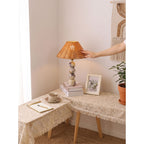 Lampada da Tavolo in Marmo Rattan