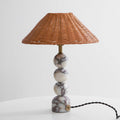 Lampada da Tavolo in Marmo Rattan