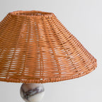Lampada da Tavolo in Marmo Rattan