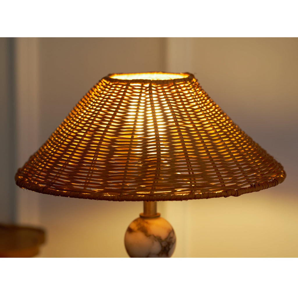 Lampada da Tavolo in Marmo Rattan