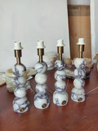 Lampada da Tavolo in Marmo Rattan