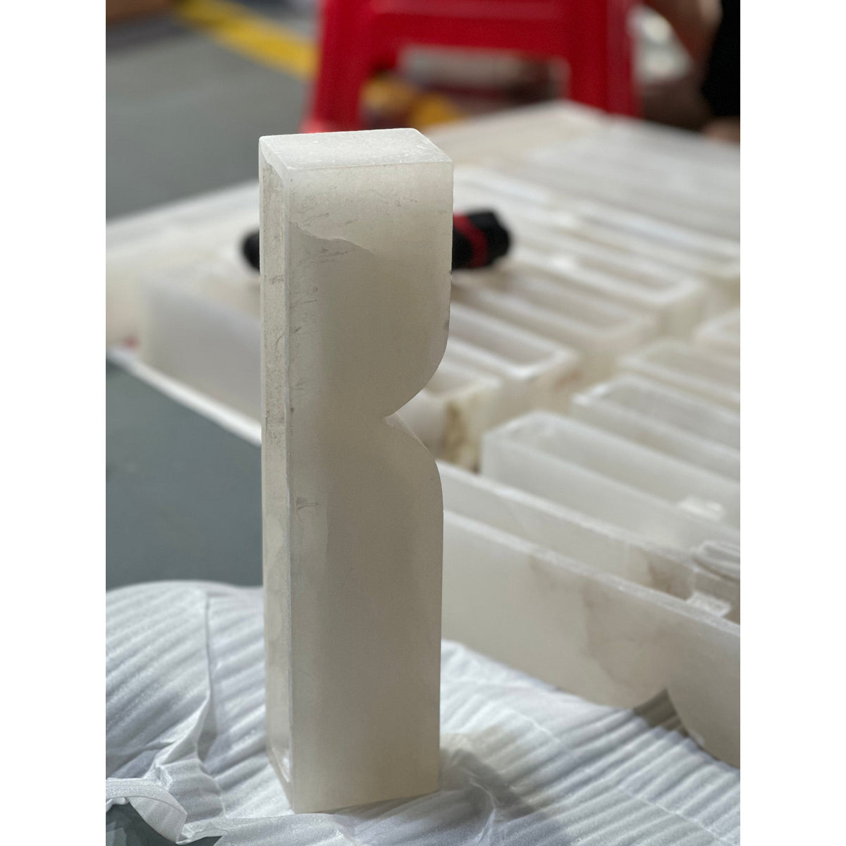 Lampada da Parete Rettangolare in Alabastro