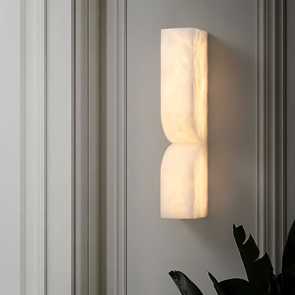 Lampada da Parete Rettangolare in Alabastro
