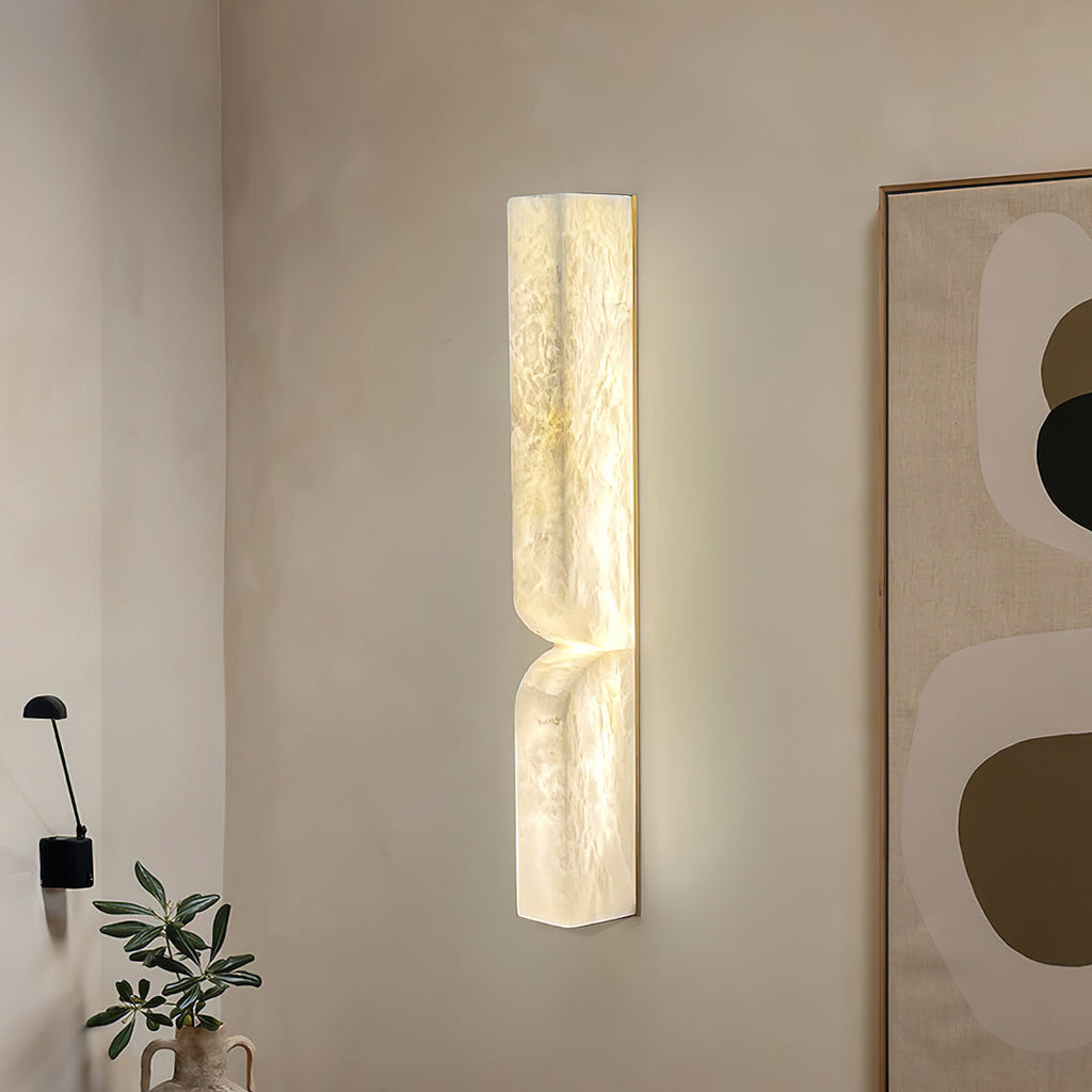 Lampada da Parete Rettangolare in Alabastro