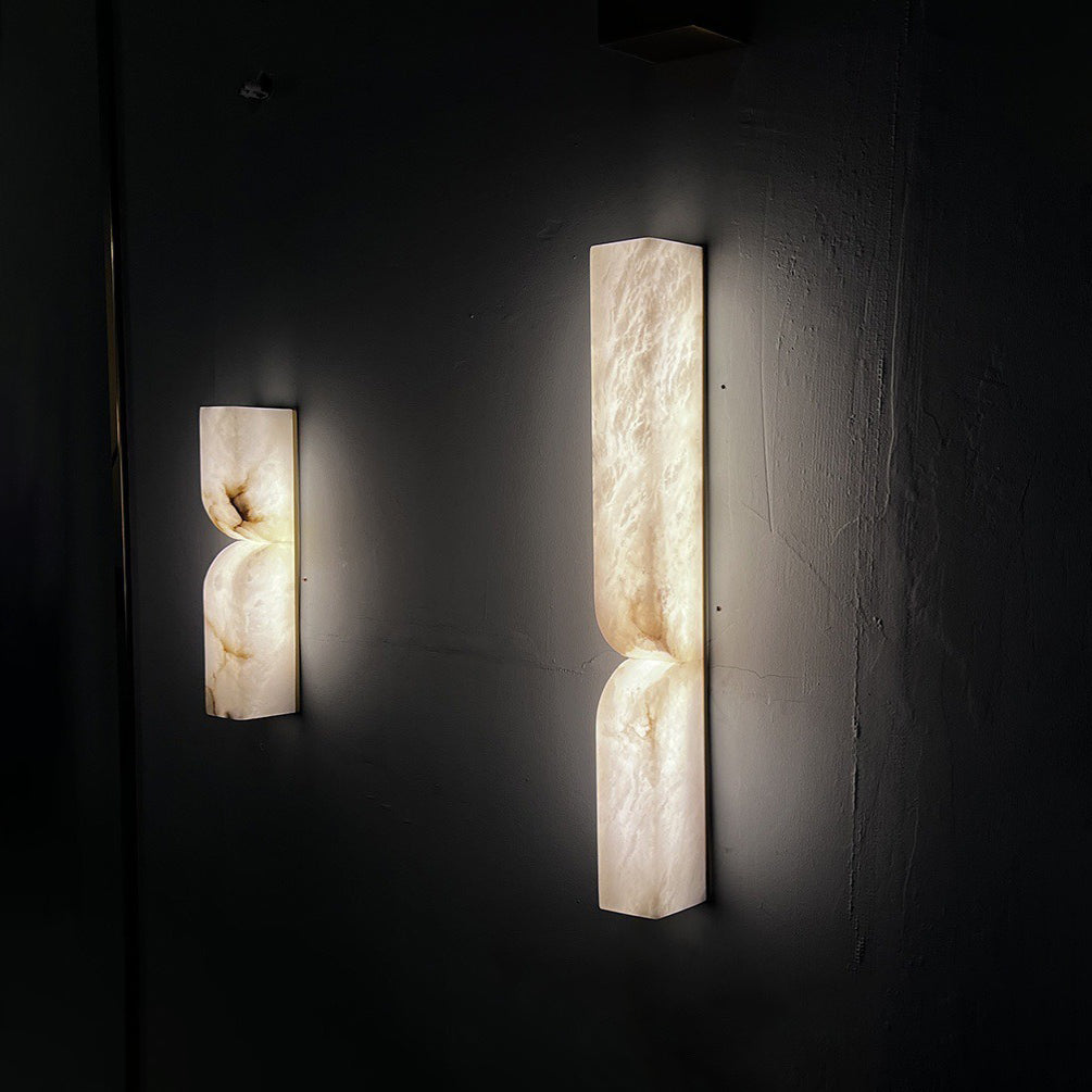 Lampada da Parete Rettangolare in Alabastro