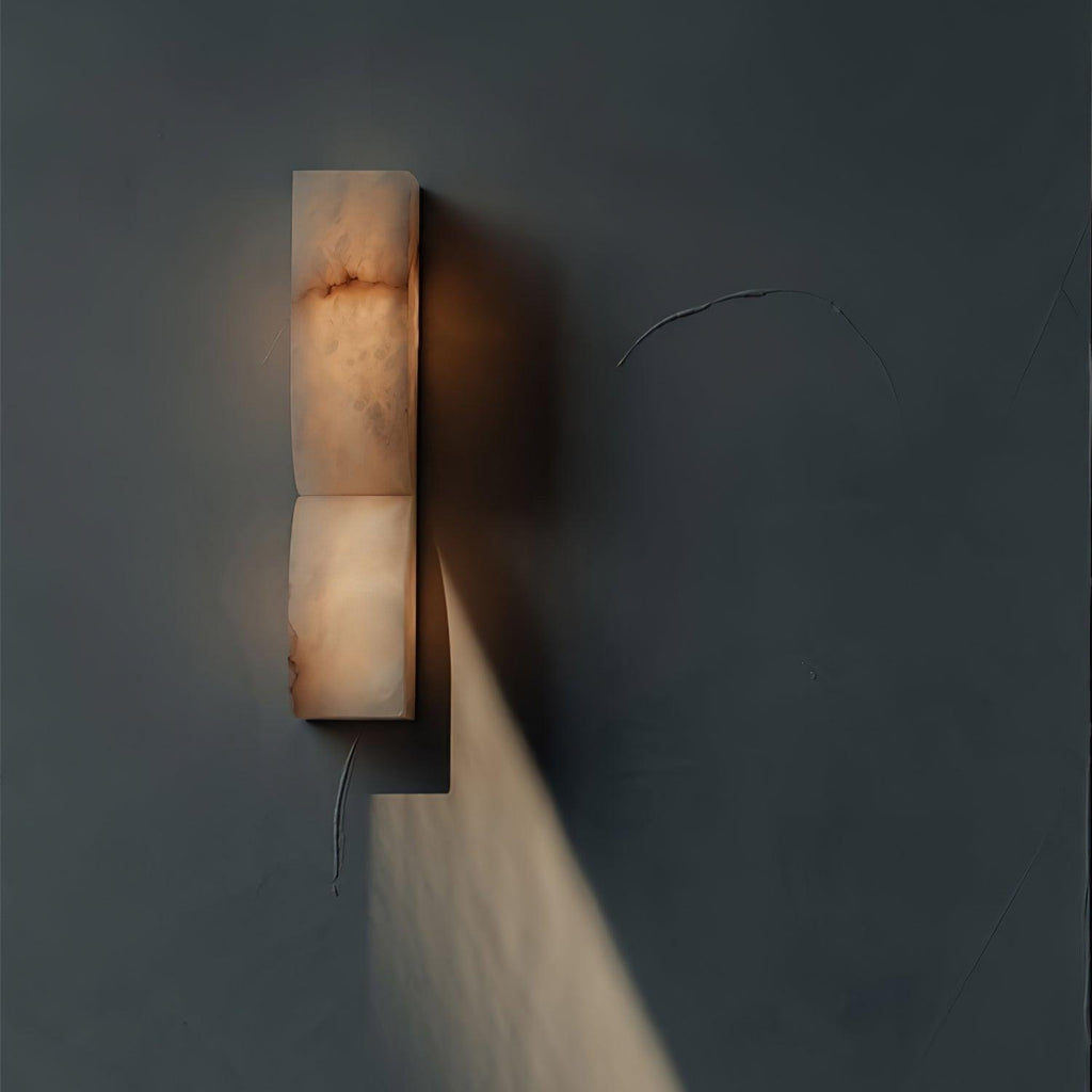 Lampada da Parete Rettangolare in Alabastro