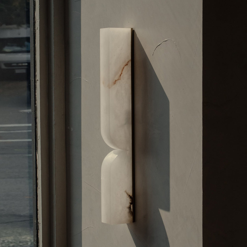 Lampada da Parete Rettangolare in Alabastro