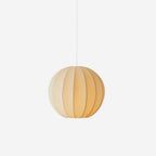 Renkoy Lampadario – Seta – Bianco caldo – Ø 30 cm – Forma elegante